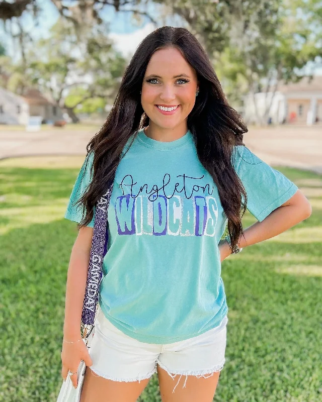Confidence-boosting clothing for women   Angleton Wildcats Tee In Teal
