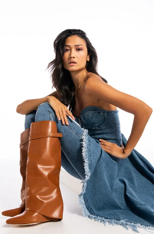 Fashionable clothing that fits every occasion   DUSK TILL DAWN DISTRESSED DENIM CORSET BLOUSE