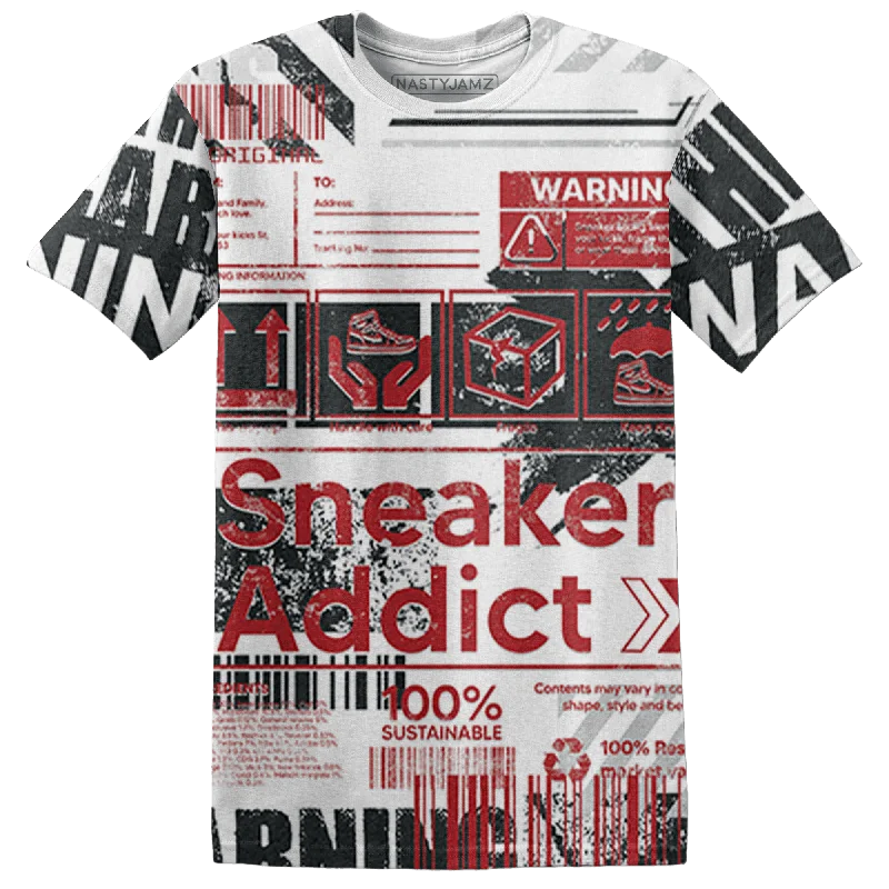 Fashionable women’s clothing that makes you shine   NastyJamz Retro Red Taxi 12s T Shirt Match Sneaker Addict 3D All-Over Print Warning
