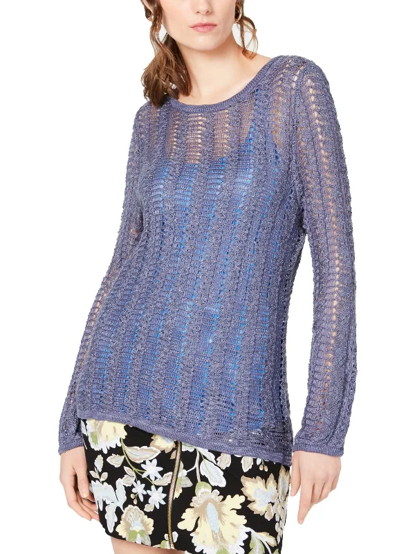 Womens Knit Sheer Sweater