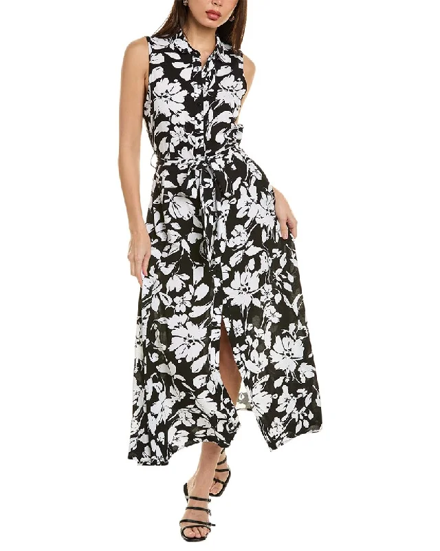 Feminine silhouettes for the modern woman   Ellen Tracy Maxi Shirtdress