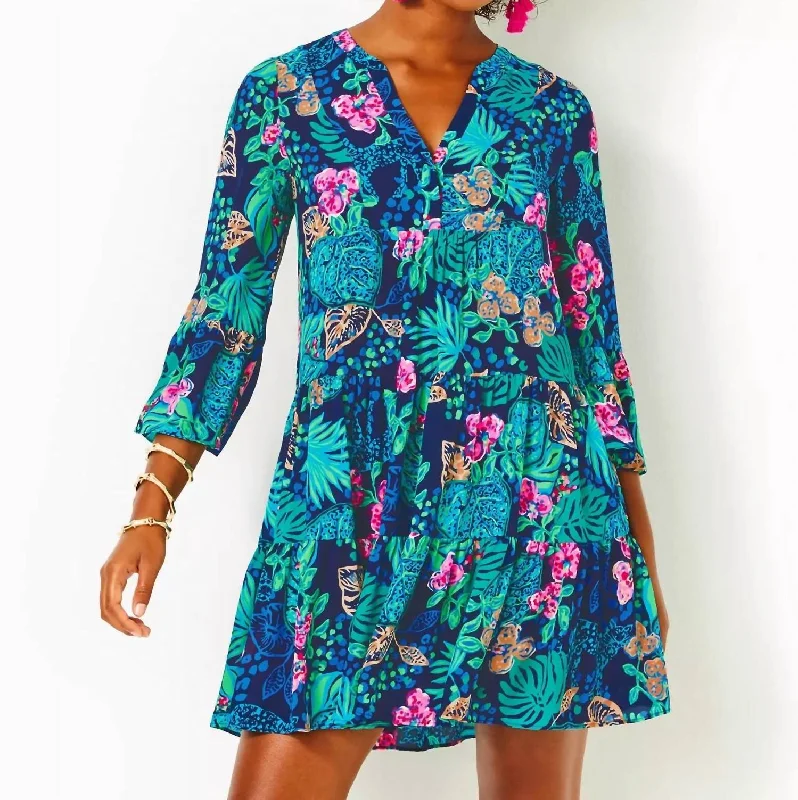 Fashion-forward women’s clothing on a budget Gabriel 3/4 Sleeve Tunic Dress In Low Tide Navy Life Of The Party Fashion-forward women’s clothing on a budget Gabriel 3/4 Sleeve Tunic Dress In Low Tide Navy Life Of The Party