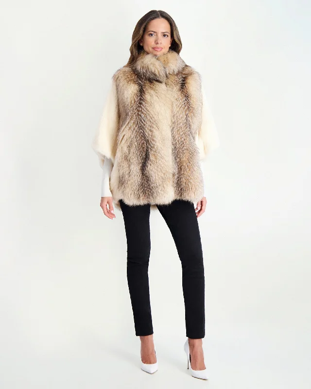 Dress to impress with elegant women’s wear   Fox Jacket with Mink Sleeves