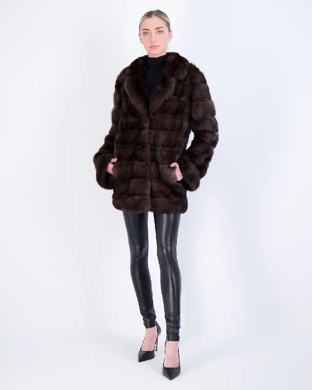 Trendsetting women’s clothing for fashion lovers   Sable Jacket with Notch Collar