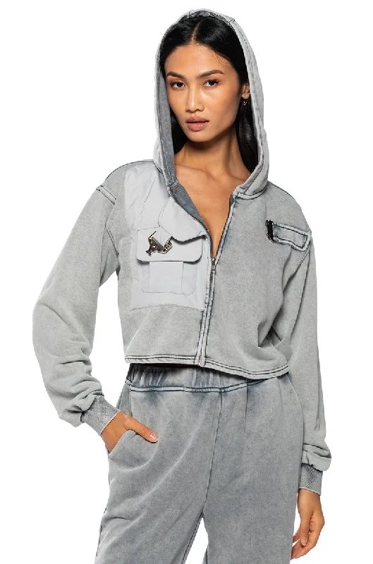 Step up your style with trendy women’s clothing   OFF DUTY POCKET DETAIL SWEATSHIRT
