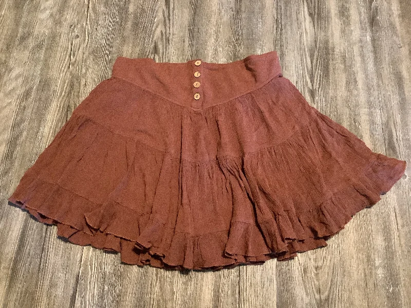 Skirt Mini & Short By Free People In Orange, Size: S