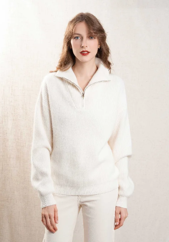 High-quality women’s wear for everyday elegance   Pullover 23004 White