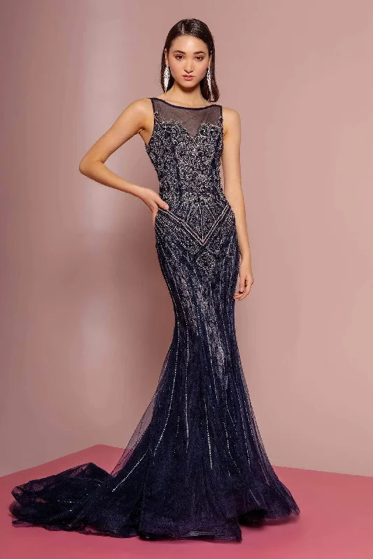 Timeless clothing pieces every woman should own   GLS by Gloria - Lace Mermaid Prom Dress GL2685 - 1 pc Navy in Size S Available