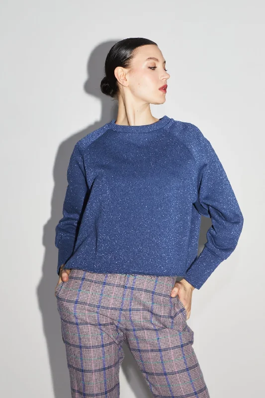 Refresh your closet with chic and comfy styles   Imprevu Blue Sophia Sweatshirt