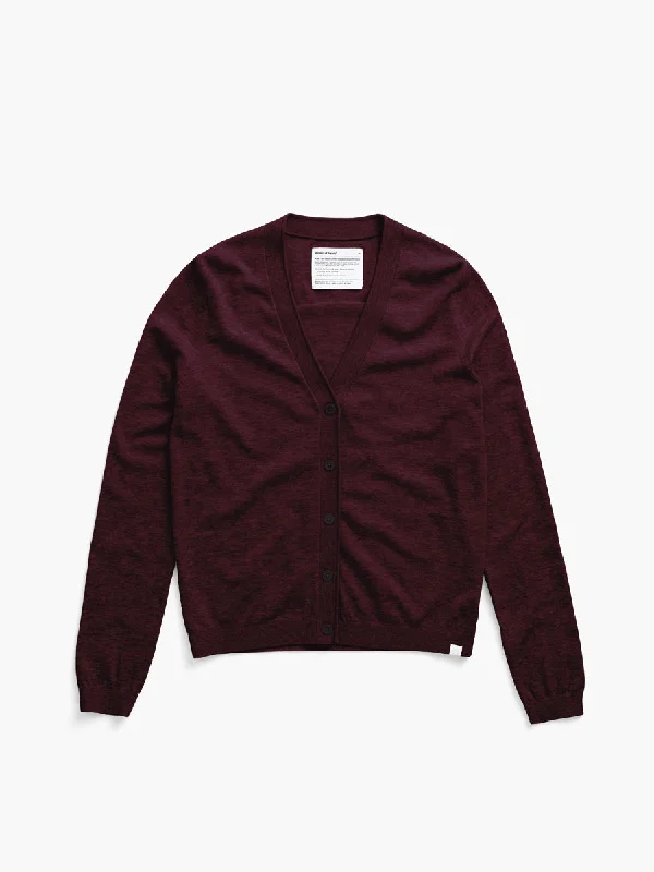 Women's Atlas Air Button-Front Cardigan - Burgundy